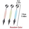 1pc Double Headed Fruit Carving Spoon DIY Ice Cream Salads Desserts Ripple Ball Digger Decoration Kitchen Tool YMY