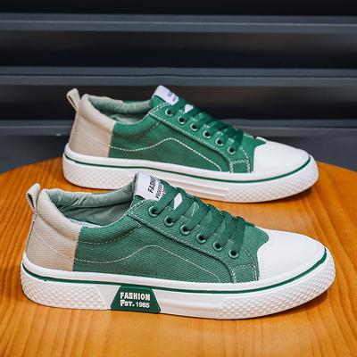 Men's Spring and Summer New Breathable Canvas Shoes Joker Skate Soft-soled Leisure Sports Fashion Running Shoes.