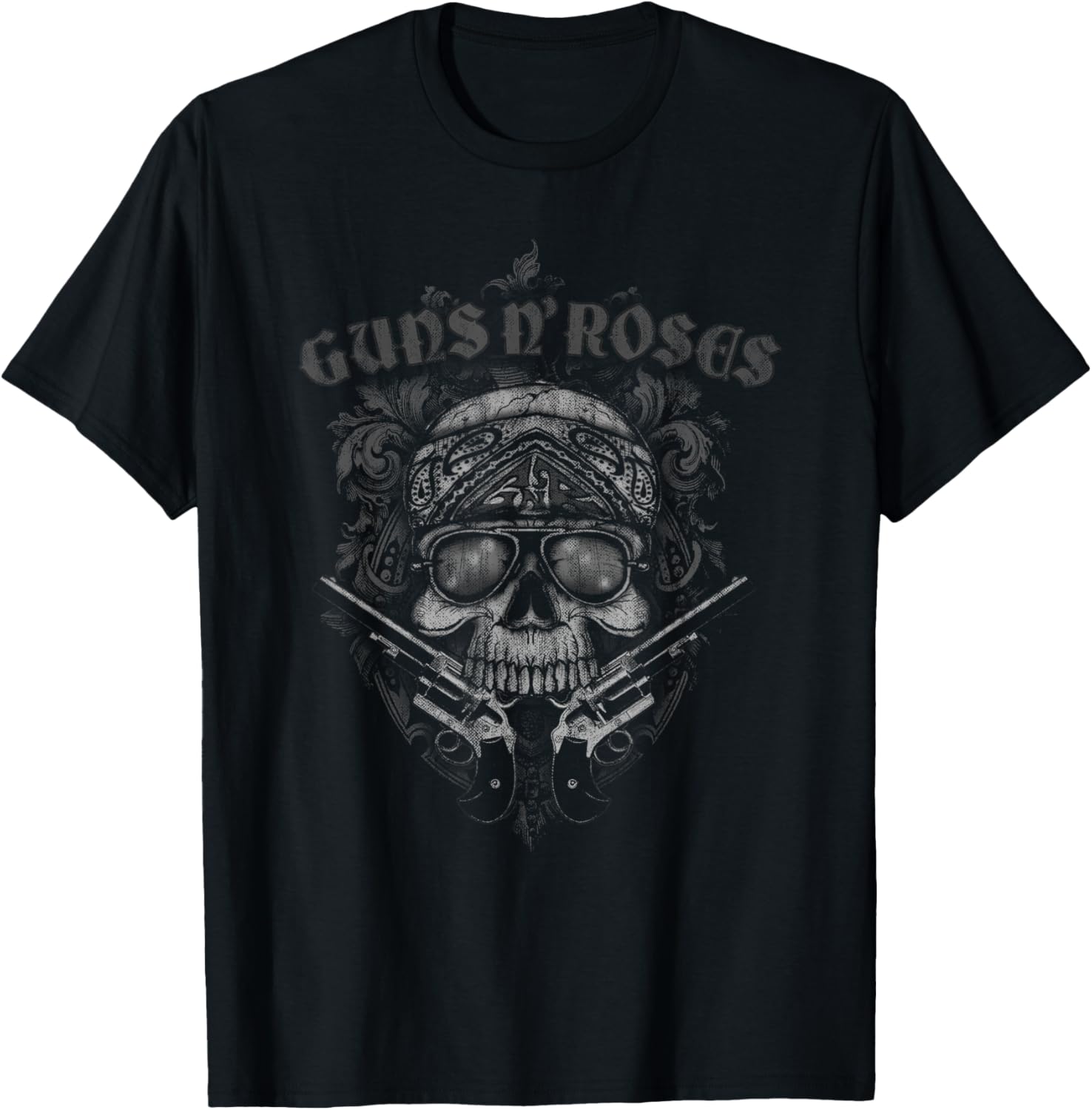 Guns N  Roses Skull Floral T-Shirt T-Shirt S