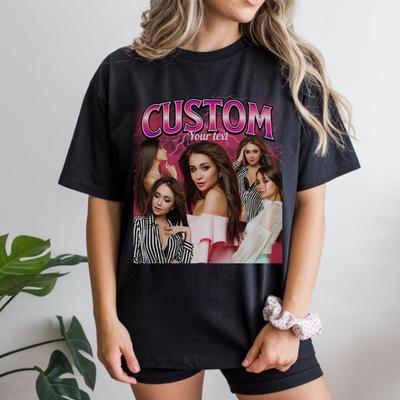 CUSTOM Girlfriend Shirt, Custom Photo Shirt, Birthday Gift, Bootleg Boyfriend Tee, Custom Image Tee, Boyfriend Shirt With Girlfriend Face
