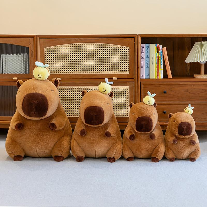 Bee Capybara Plush Toy Cute Cartoon Birthday Gift Girls Kids Adorable Dolls