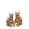 Brass Qilin Pair Ornaments for Home, Shop, Bedroom, Office, and Living Room Protection