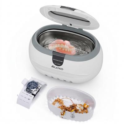 600ML Digital Ultrasonic Jewelry Cleaner Stainless Steel Tank Watch Ring Necklace Cleaning Machine 42KHz 3Min Timer