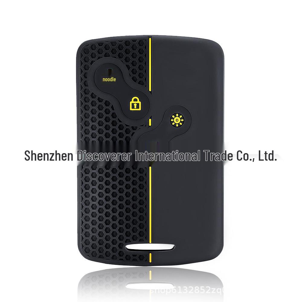 Renault Koleos Silicone Smart Key Holder - Honeycomb Pattern & Red Line жёлтый