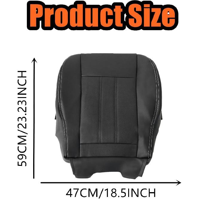 SecosAutoparts Driver or Passenger Side Bottom Replacement Perforated Leather Seat Cover Compatible with Chrysler Town and Country 2011-2016