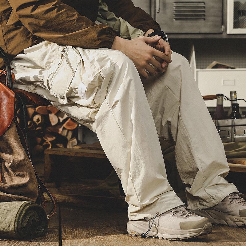 Męskie luźne spodnie spadochronowe szybkoschnące na lato