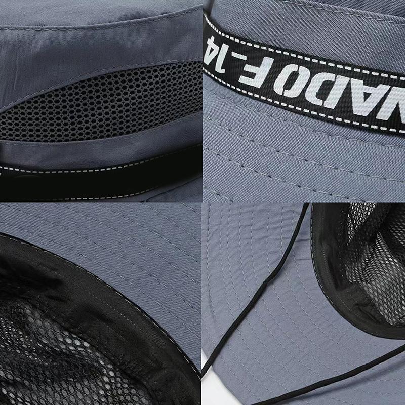 Pánská letní čepice s širokým okrajem, venkovní prodyšná čepice proti UV záření