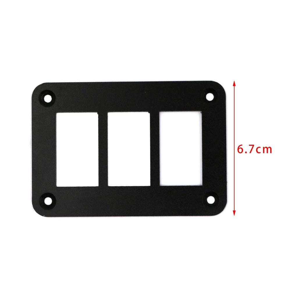 Waterproof Rocker Switch Housing Panel Black Aluminum Bracket for Auto Marine Yacht RV SUV Truck