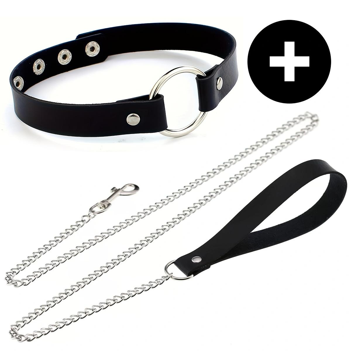 

Готический панк ПУ кожаный чокер с О-кольцом - Регулируемое ожерелье-воротник для женщин, идеально для Хэллоуина и повседневной носки