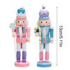 Christmas Nutcracker Figurines 5 Pieces Holiday Doll Decor Wooden Christmas Nutcracker For Home Bookshelf Entrance Hall