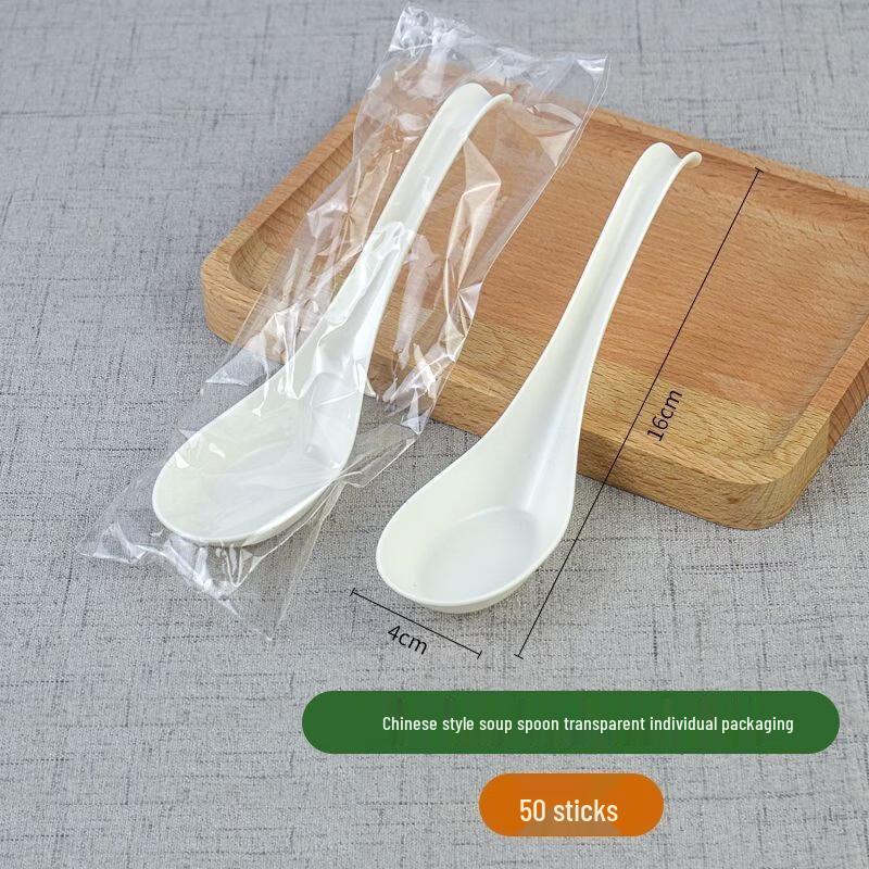 CHULV Starch-Based Disposable Soup Spoons