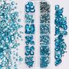 12 Grids 3D Nail Art Rhinestones Mixed Shapes Clear Glass Nail Art Charms Colorful Flatback Nail Art Decoration