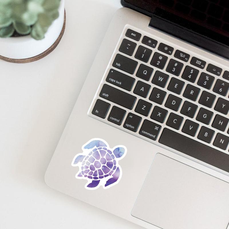 50pcs Colorful Turtle Stickers Laptop Bicycle Guitar Skateboard Sticker Kid DIY Graffiti Waterproof Stickers Toy