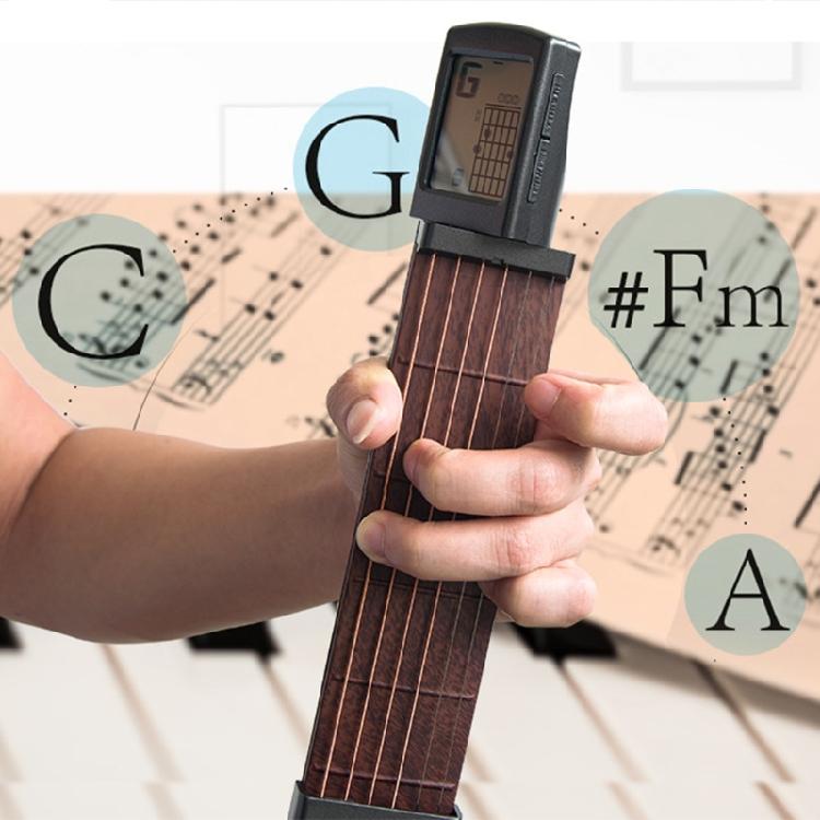 Portable Pocket Guitar Chord Train-er Gadget Tool Frets Practice Instrument