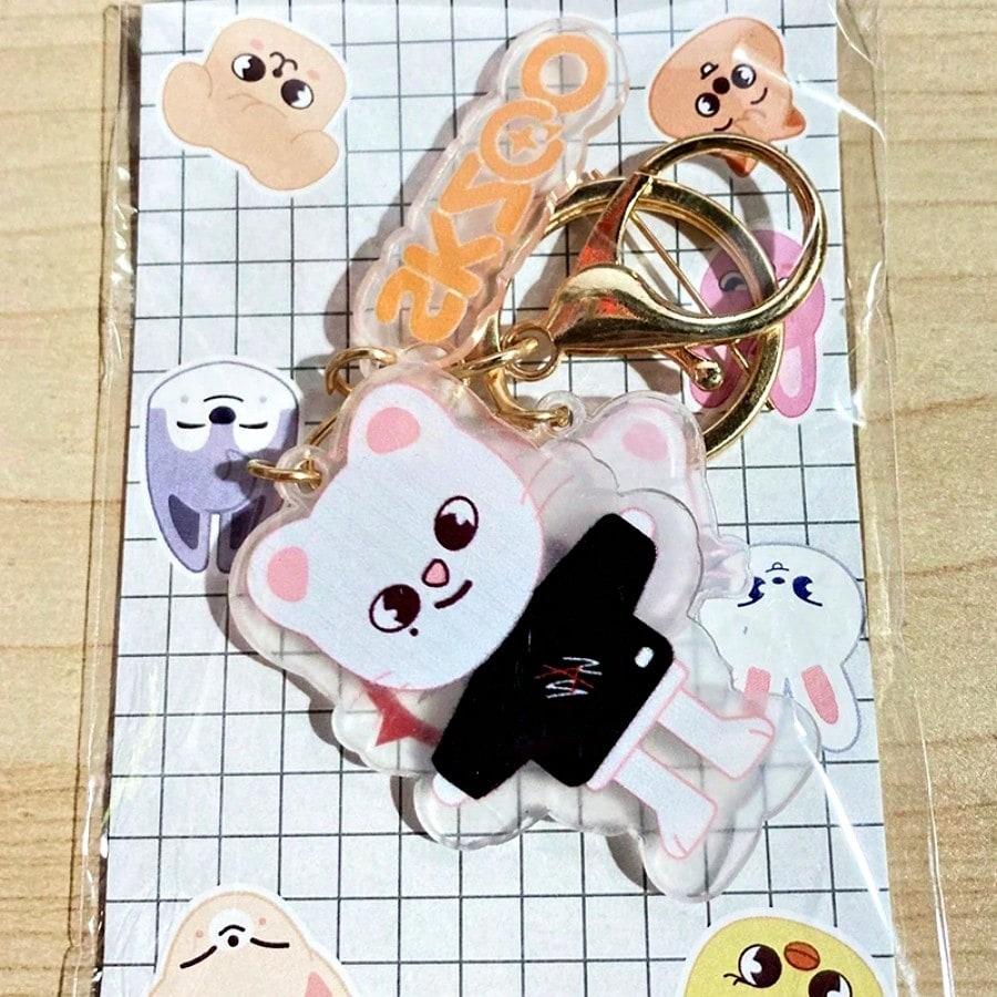 Skzoo Kpop Sk Figures Stray Cartoon Double Sided Printing Transparent Acrylic Keychain Jewelry Fan Collection Gift Z Carry Mini Lightweight Portable
