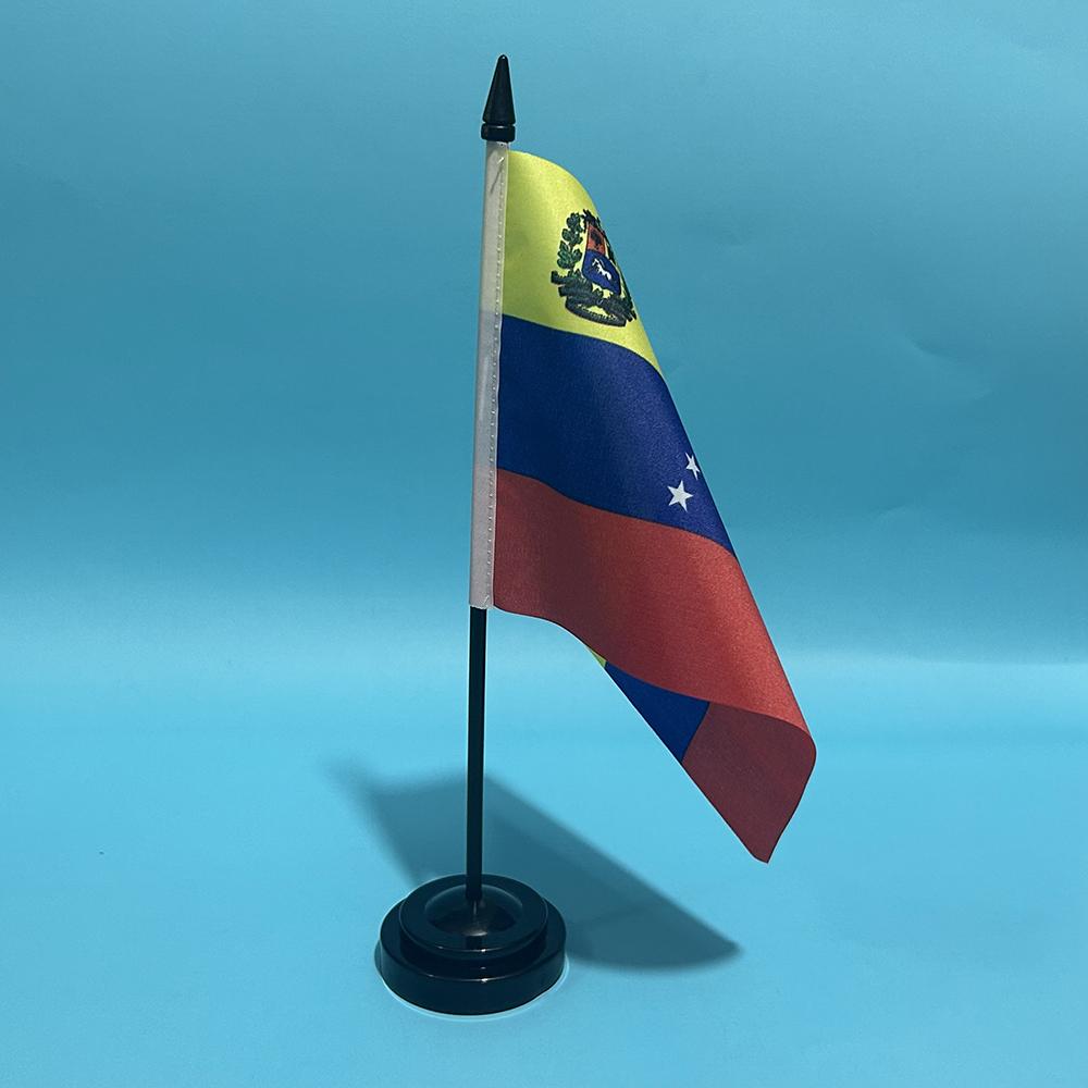 (BANDIERA DEL CIELO)Bandierina da scrivania Ufficio Bandiera del Venezuela bandiera 14x21cm poliestere VE VEN Bandiera Nazionale del Venezuela Ornamenti da scrivania Bandiere