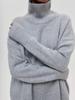 Women's Loose Half-High Neck Sweater – European and American Style, Fall/Winter