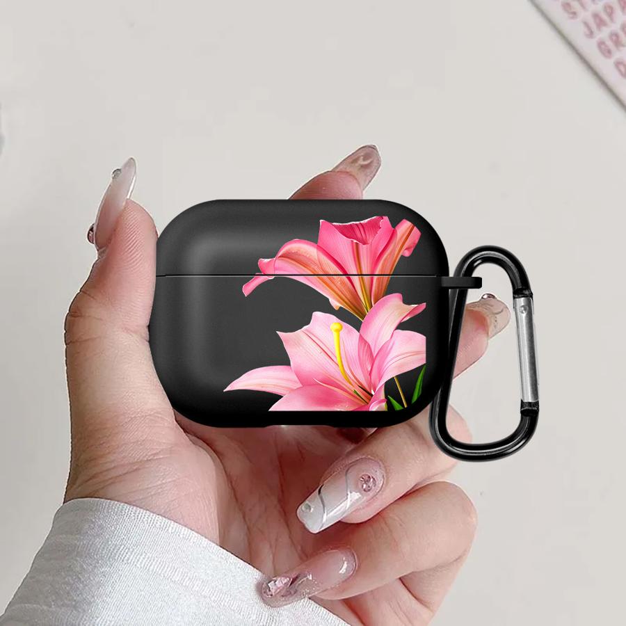 

Case For Airpods 3 1 4 Pro2 2 Pro3 Pro Earphone Cases Cover Cherry Flower Print Clear Cool Airpods 1