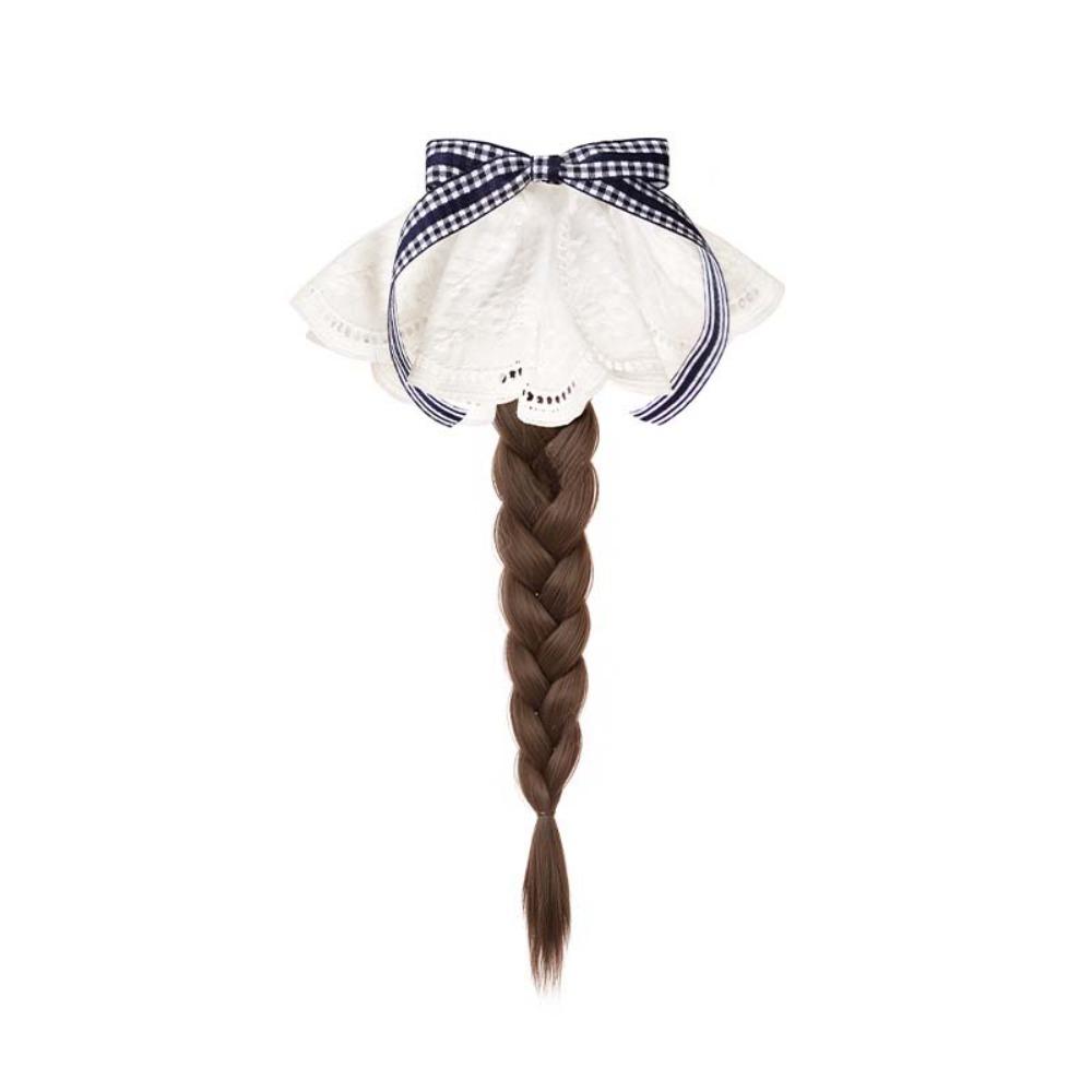 Boxing Braided Bow Lace Hair Bands Ponytail Hair Extension Twist Braid Wig  Daily