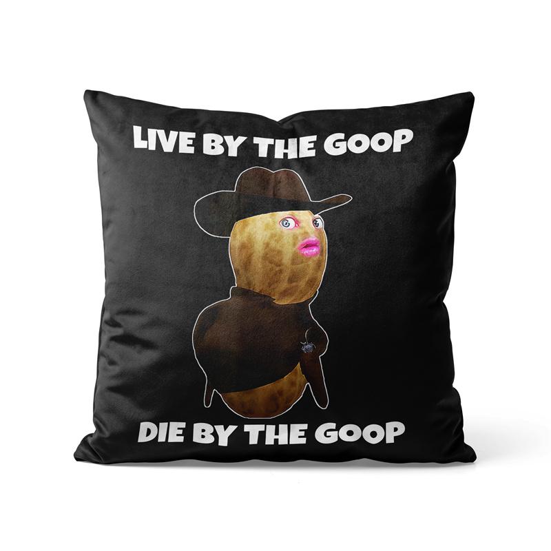 Gaslight Gatekeep Girlboss Burnt Peanut Pillow Cover Live By The Goop Die By The Goop Funny Meme Cowboy Design Cushion Case