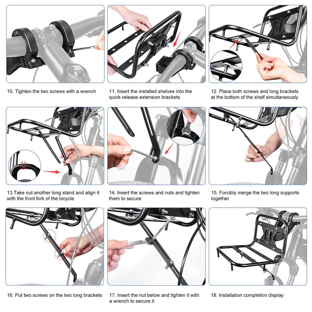 Cycling Luggage Rack Quick Release Strong Load Bearing Holder Bike Cargo Racks For Kids Adult Girls Women Men Mountain Bike