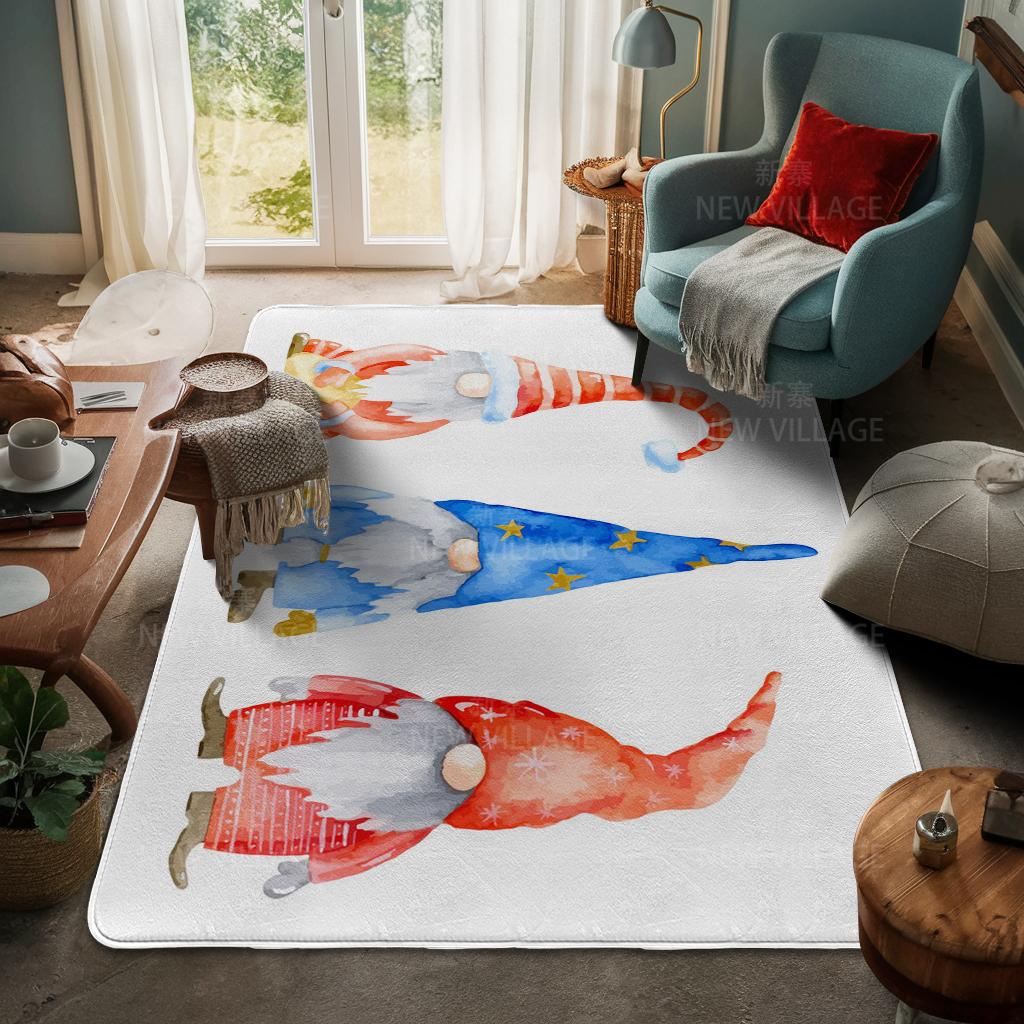 House Entrance Carpet Home Door Mat Living Room Bath Foot Bathroom Non-slip Water Absorption Rugs Bath Merry Christmas Winter