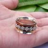 925 Sterling Silver Spinner Ring, Thumb Ring, Meditation Ring, Handmade Ring, Anxiety Ring, Designer Ring, Fidget Ring, Gift For Her