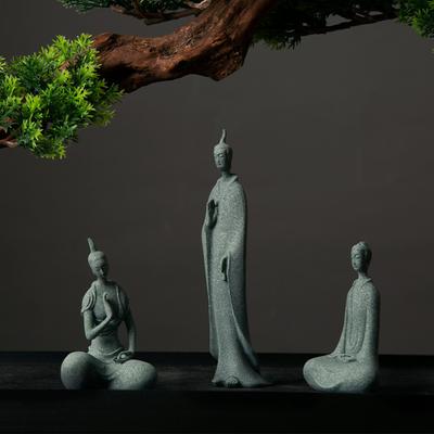 Mini Buddhistische Mönche Figuren Garten Buddha Zen Statue Tibetische Buddha Figuren Gartenschmuck Meditation Aquarium Dekoration