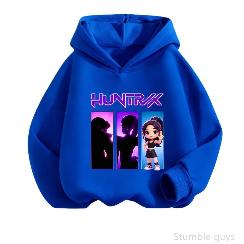 Daily Basic Essential  Hoodie Kids Spring Fall Anime Long Sleeve Hooded Pullover Simple Casual Streetwear Clothes