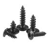 Self Tapping Wood Screws - Carbon Steel Screws Cross Head Round Head Mushroom Head Black M5*20mm (100pcs)
