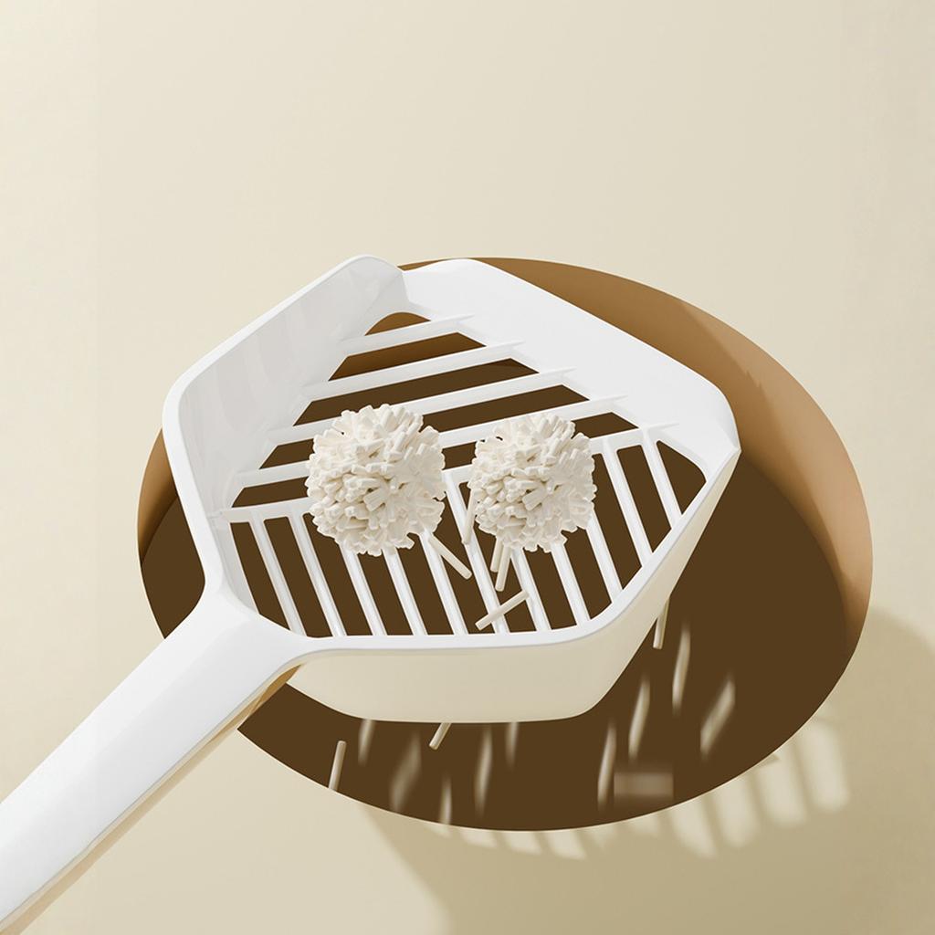 Color-Block Litter Scoop with Base Set, Wall-Hanging Pet Cleaning Tool