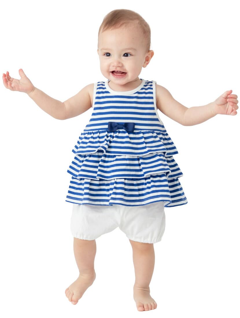 

Ever Closet Clothing Одежда Малыш Детская одежда Платье Бордюр Блумеры Малыш Новорожденный Хлопок Синий 80 [ever closet] Детское Для девочек Цельный синий