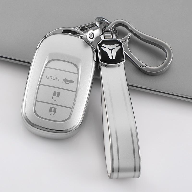 Honda Civic 11th Gen Key Cover, Sand Silver Full Protective Case