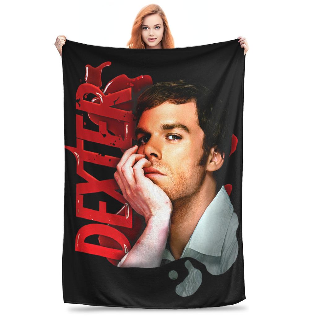 Dexter Morgan Blankets Velvet Air Conditioning Blood Never Lies Multifunction Ultra-Soft Throw Blanket Bedding Car Bedspread