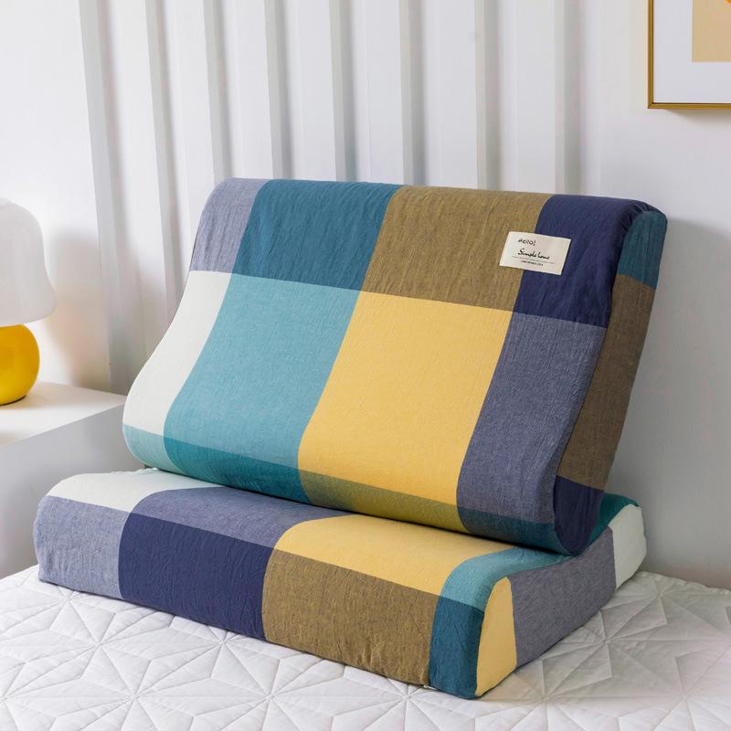 

Латексна подушка з піни з пам яттю з наволочкою з праної бавовни 60x40 см, дитячий розмір 50x30 см 44x27 cm No Pillow