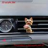 Car Air Freshner 2D Acrylic Cute Dog Scent 4 Pieces Cute Dog Shape Car Fragrance For Workplace Kitchen Home Truck AC Automotive