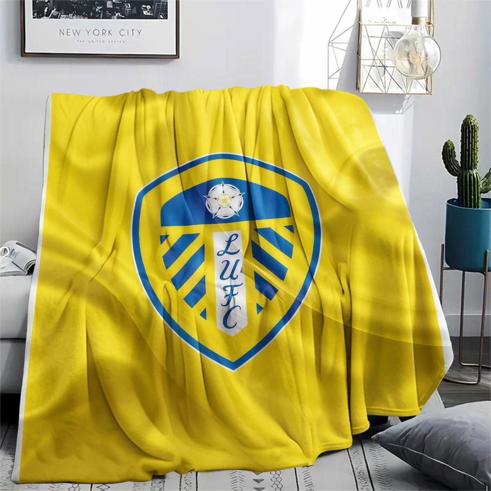 1PC Leeds United Patterned Flannel Blanket Suitable For All Seasons for Home Decor Warmth and Comfort Gifts Holiday Present
