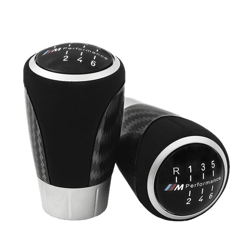 BMW hlavice řadicí páky styl karbonová vlákna semiš