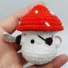 Unique Mushroom Shaped Keychain Crochet Doll Pendant Keyring Handmade Amigurumi Stylish Soft Cotton Yarn Accessory