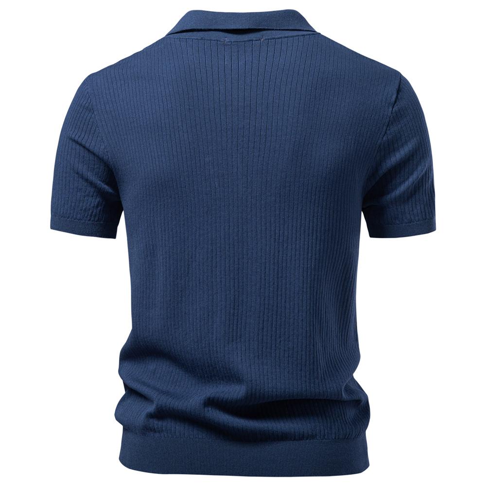 Men's Polo Shirt AIOPESON REGULAR FIT Luxury Solid Color Breathable Polo Old Money