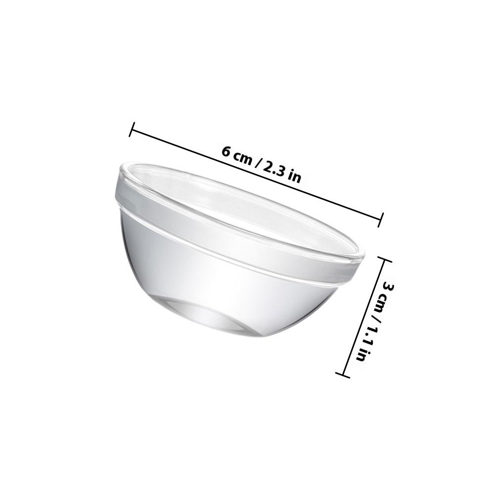 2Pcs Small Glass Bowls Clear Stackable Dessert Cups Multipurpose Food Serving Container for Kitchen Snack Storage