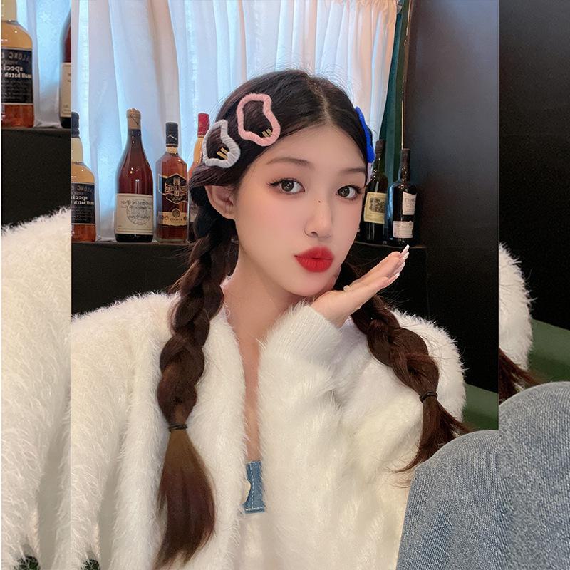 2024 Trendy Woolen Cloud Hairpins - Cute Side Clips for Girls