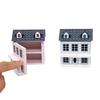 1/12 Mini Puppenhaus Miniatur Villa Mini Haus mit Beweglichen Dach Spielzeug