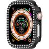 For Apple Watch Series 10 42mm PC Case Hollow Design Rhinestone Decor Watch Frame Cover