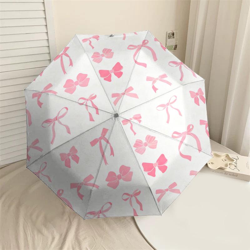 1pc Bow Pattern Pattern Umbrella Design Automatic Opening and Closing Umbrella, High-quality Travel Umbrella,  c1128262
