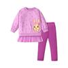 Cute Long Sleeve Cartoon Kids Set - Casual T-Shirt Outfit