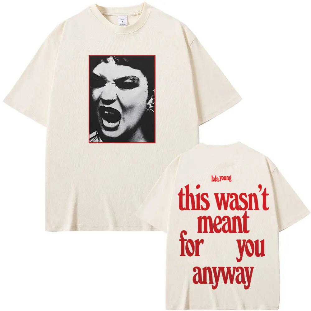 LOLA YOUNG T-shirts 2025 Tshirt Summer Rock Short Sleeve Unisex Oversized 100%Cotton Soft Clothes Round Neck Tops High Quality