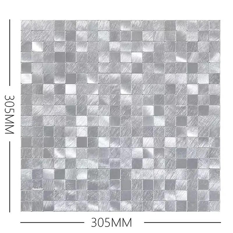 Mosaic Metal Aluminum Plastic Panel Wall Sticker Self-adhesive Gold Abstract Waterproof Kitchen Bathroom Tiles Wall Decors