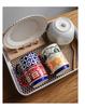 Japanese Retro INS Ceramic Drip Coffee Mug with Print - Stackable Creative Couple Breakfast Cup