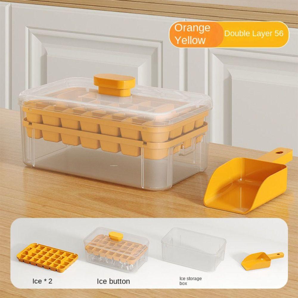28/56 Grids One-Button Ice Tray Mold 28/56 Grids Storage Box Quick-Freeze Ice Mould  Beer